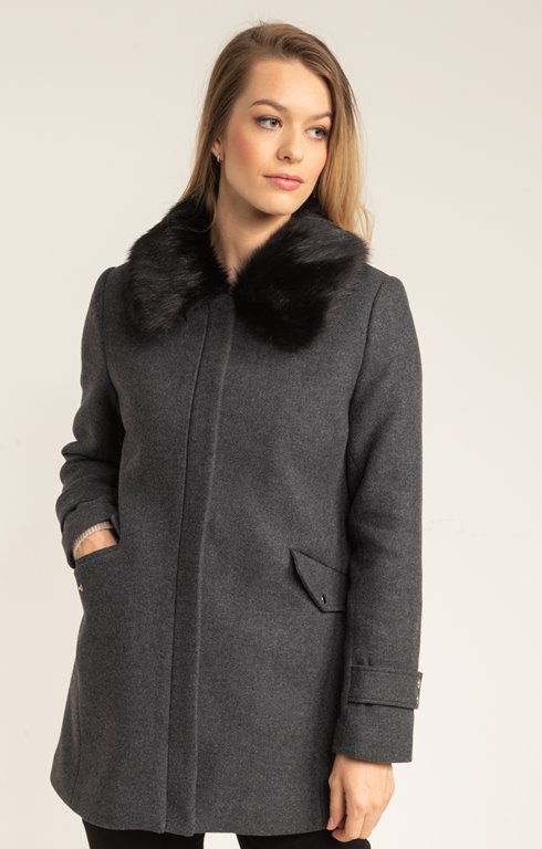 Manteau avec fourrure amovible
