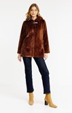 Manteau en fausse fourrure