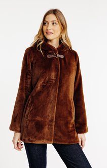 Manteau en fausse fourrure