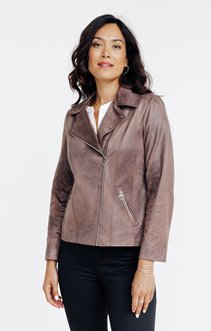 Blouson biker doublé zipé