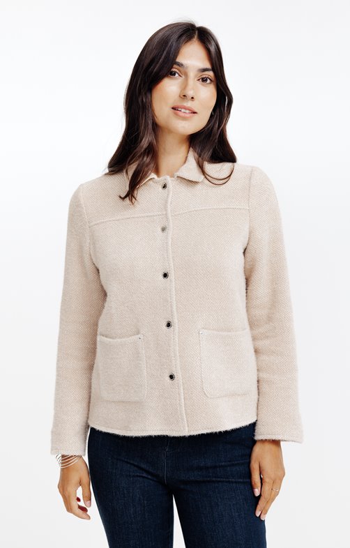 Blouson maille chiné