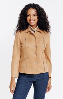 Veste en daim zippée