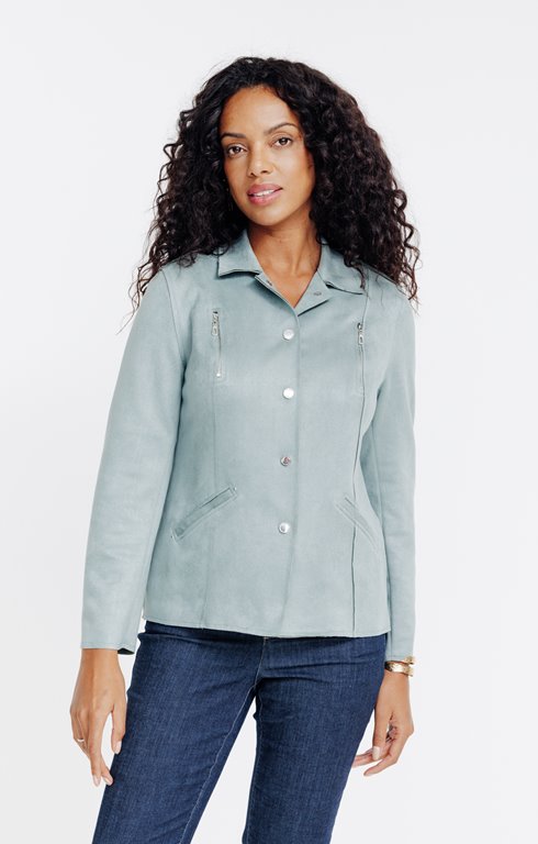 Veste en daim zippée