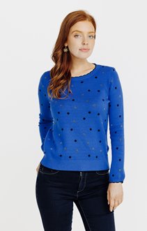 Pull à pois contrastés