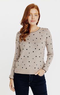 Pull à pois contrastés