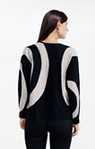 Pull en jacquard avec vagues all over