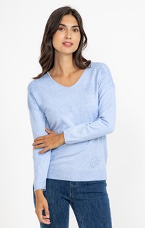 Pull avec ronds links links et strass