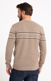 Pull col rond rayure 