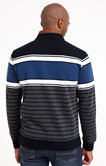 Polo manches longues Blue Stripy