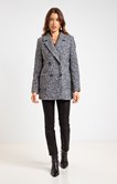 Manteau court col tailleur 