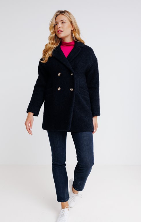 DESIGN - Gilet Duveteux Coupe Carrée à épaules Tombantes - Rose