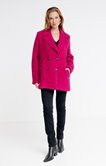 Manteau uni en laine 