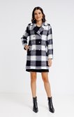 Manteau long à carreaux