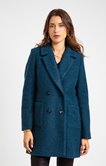 Manteau uni avec col tailleur 