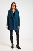 Manteau uni avec col tailleur 