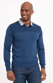 Pull col polo chemise manches longues