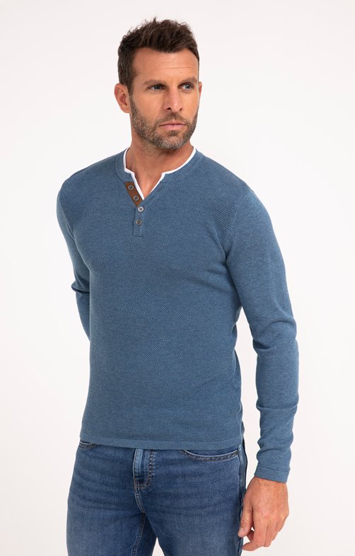 Pull col tunisien uni Jerti