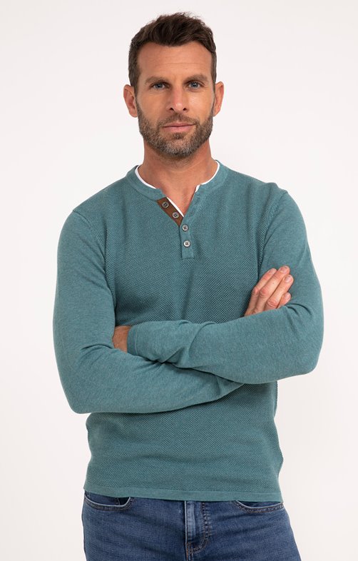 Pull col tunisien uni Jerti