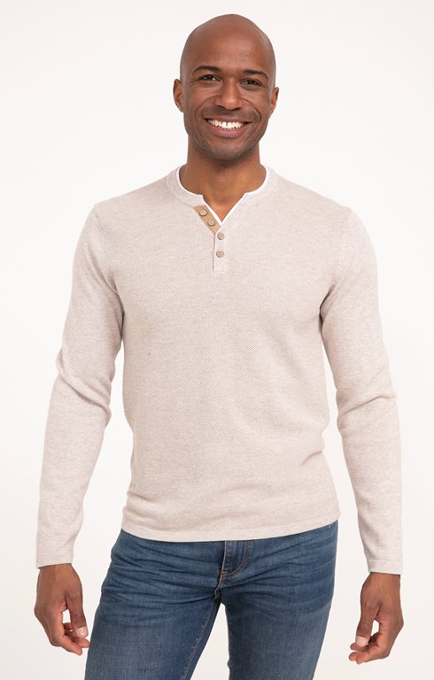 Pull col tunisien uni Jerti