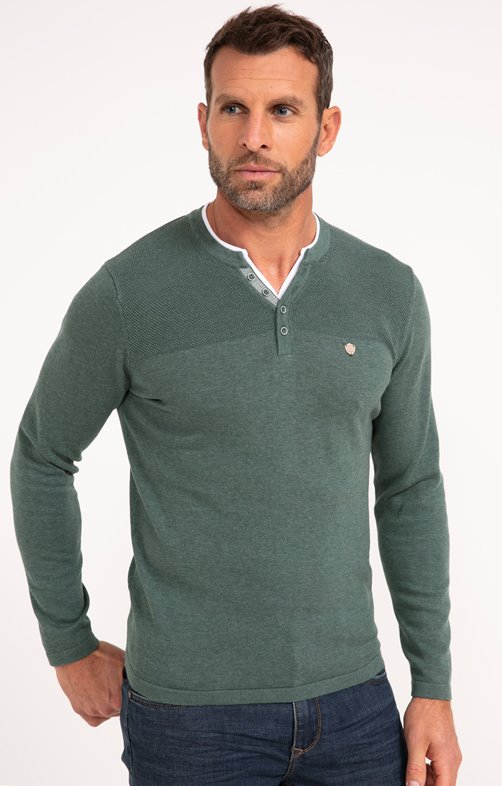 Pull uni col tunisien Loo