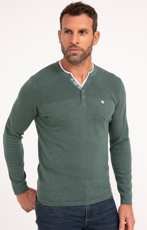 Pull uni col tunisien Loo