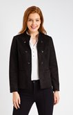 Veste en suédine avec 6 boutons 