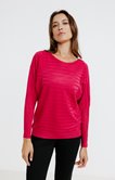 Pull chauve-souris tricotage fantaisie