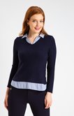 Pull 2-en-1 en maille fantaisie