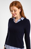 Pull 2-en-1 en maille fantaisie