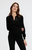 Pull empiècement en dentelle