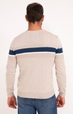 Pull col rond rayé Multiray