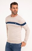 Pull col rond rayé Multiray