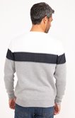 Pull col rond rayé Sporty