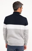 Pull col montant rayé Sporty
