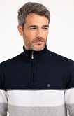 Pull col montant rayé Sporty