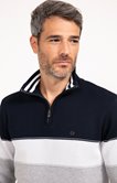 Pull col montant rayé Sporty