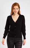 Cardigan jersey avec tricotage fantaisie