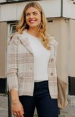 Cardigan avec col tailleur en maille