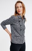 Cardigan zippé col polo