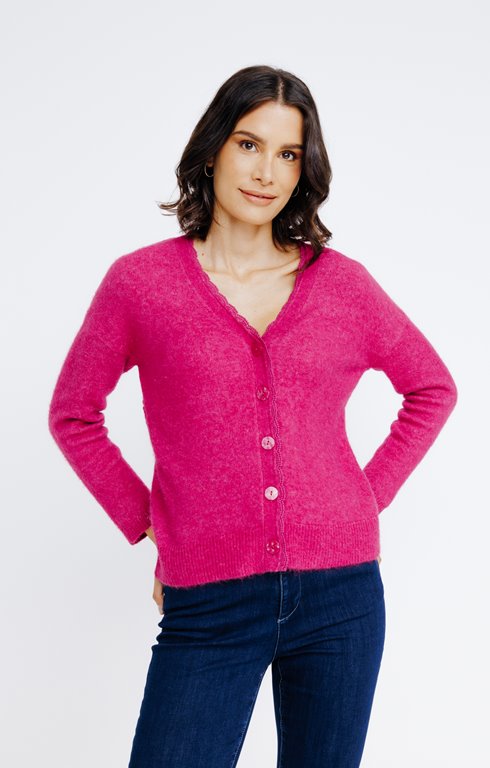 Cardigan en maille noble