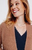 Cardigan maille anglaise sans fermeture