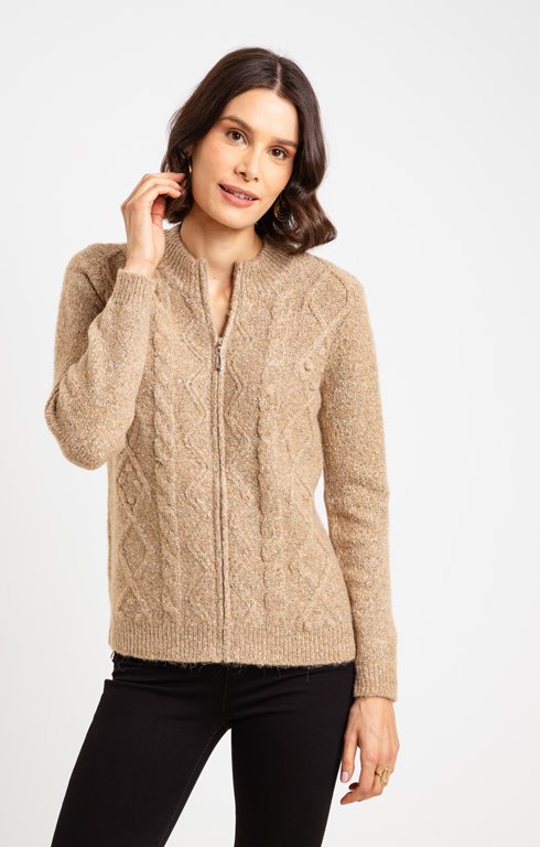 Cardigan avec col montant