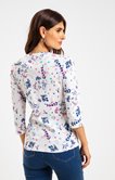 Tee-shirt manches 3/4 imprimé flowers