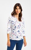 Tee-shirt manches 3/4 imprimé flowers