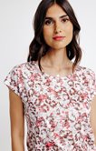 Tee-shirt manches courtes imprimé fleurs