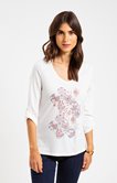 Tee-shirt manches 3/4 imprimé ethnic 