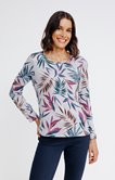 Tee-shirt imprimé feuilles tropicales