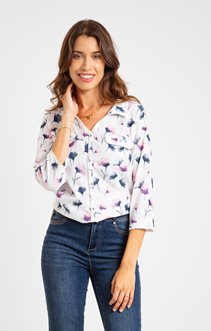 Tee-shirt col chemise 