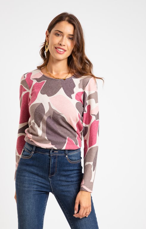 Tee-shirt imprimé grosses fleurs
