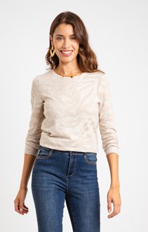 Tee-shirt manches longues jacquard